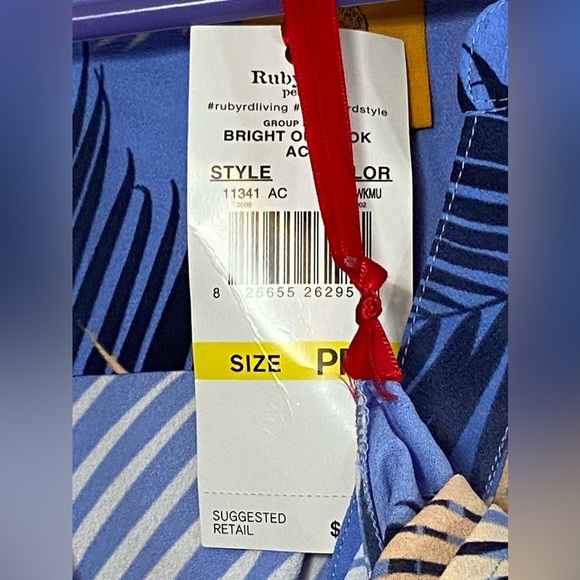 RubyRoad Sz-PM 🦋💙The Prettiest Blue EVER💙🦋Very Versatile-Open, Tied , Tucked - Picture 15 of 16